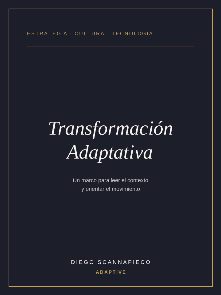 Tapa del libro Transformación Adaptativa